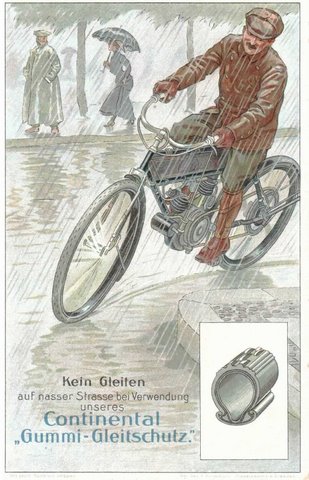 27 historische Ansichtskarte: Continental Gummi Gleitschutz 27 historische Ansichtskarte: Continental Gummi Gleitschutz