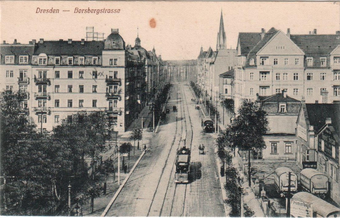 4 historische Ansichtskarte:  Alte Photographie Dresden Borsbergstrasse 